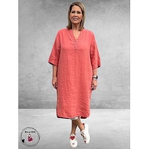 No.1 By OX Tuniek-Jurk Linnen Faded Rose